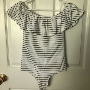 White and black bodysuit